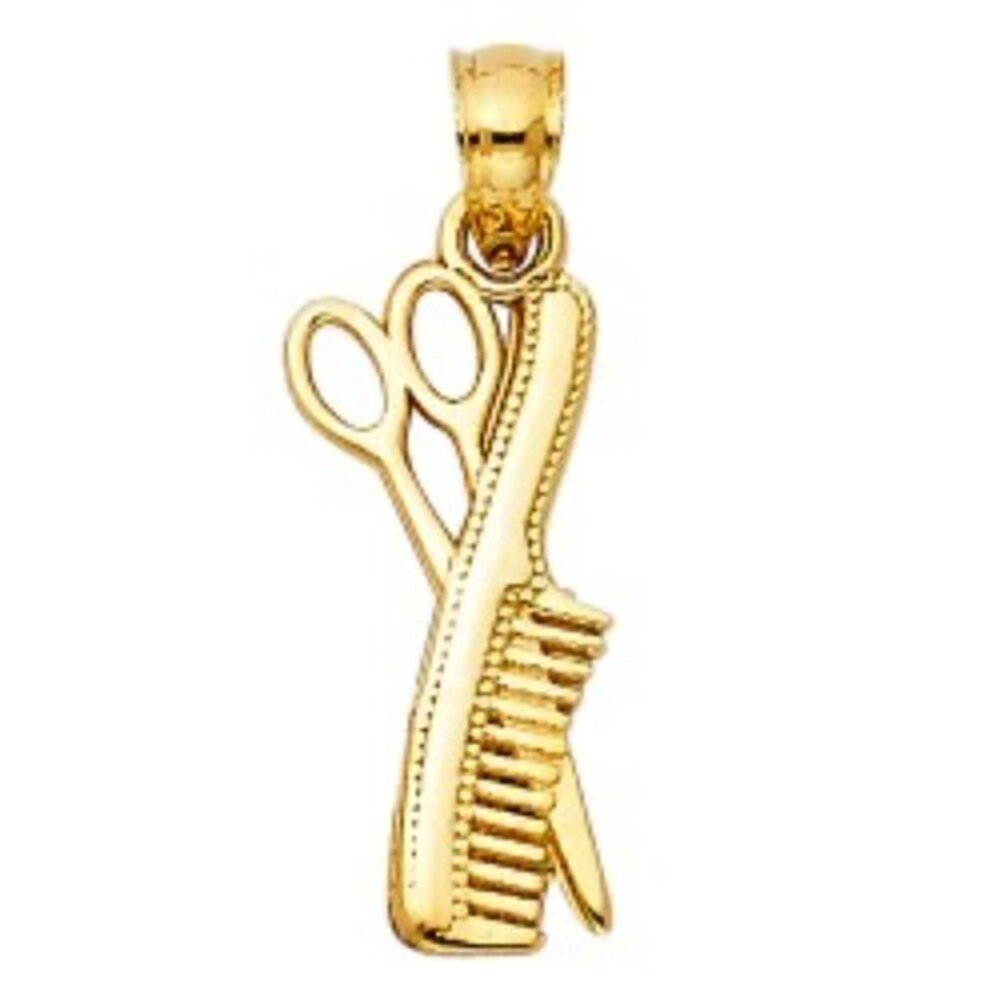 Scissor hair brush Comb barber stylist pendant
